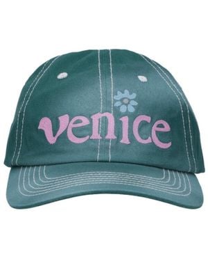 ERL Eyelet Detail Embroidered Baseball Cap - Green