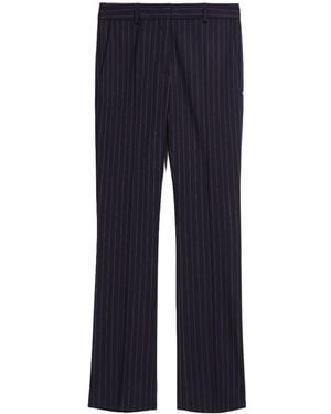Sportmax Striped Flared Trousers - Blue