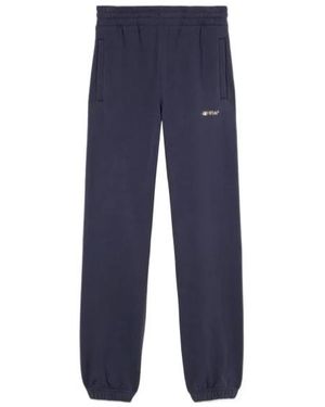 Off-White c/o Virgil Abloh Ink Logo-Print Track Trousers - Blue