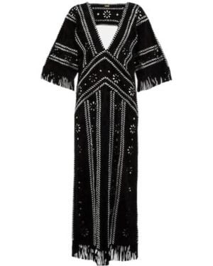 Dodo Bar Or Brett Suede Cutout Midi Dress - Black