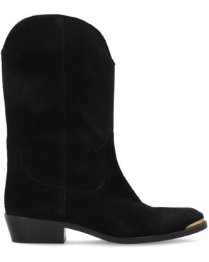 Isabel Marant Block-Heel Cowboy Boots - Black