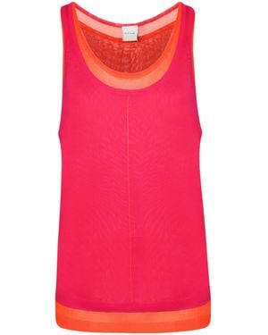 Paul Smith Double Layer Knitted Vest - Pink