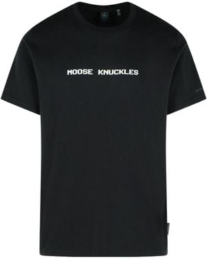 Moose Knuckles Cotton T-Shirt - Black