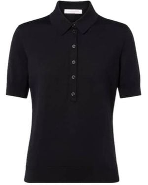 Carolina Herrera Silk And Cotton-Blend Polo Shirt - Black