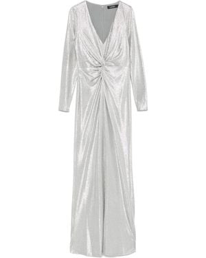 Ralph Lauren Lauren Twist-Detailed Long-Sleeved Gown - White