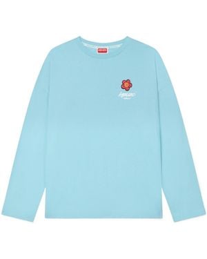 KENZO X Futura 2000' Loose Long Sleeve T-Shirt - Blue