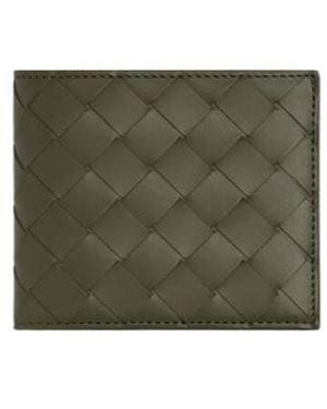 Bottega Veneta Intrecciato Bi-Fold Wallet With Coin Purse - Green