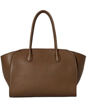 The Row Marlo 12 Leather Bag - Brown