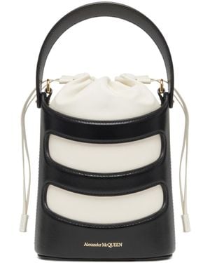 McQueen The Rise Mini Bucket Bag - Black