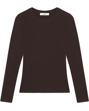FRAME Fine Cable Knit Jumper - Brown