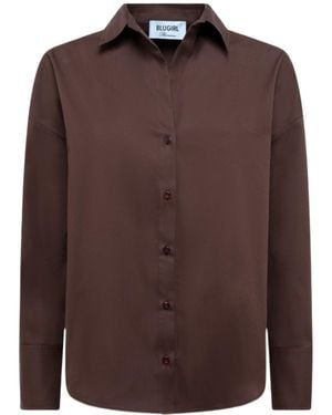 Blugirl Blumarine Collared Long-Sleeved Shirt - Brown