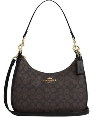 COACH Teri Hobo Shoulder Bag - Black