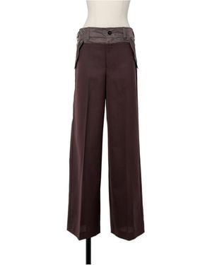 Sacai Belt Loop Casual Trousers - Purple