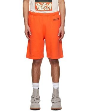 Heron Preston Logo Patch Bermuda Shorts - Orange
