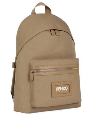 KENZO Logo Patch Backpack - Natural