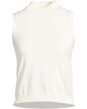 Weekend by Maxmara Minimal Sleeveless Knit Tank Top - White