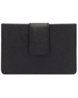 Prada Saffiano Leather Card Holder - Black