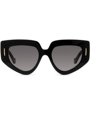 Loewe Anagram Geometric Frame Sunglasses - Black