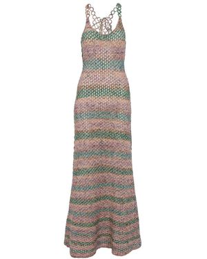 Chloé Chloé Striped Sleeveless Knit Dress - Grey