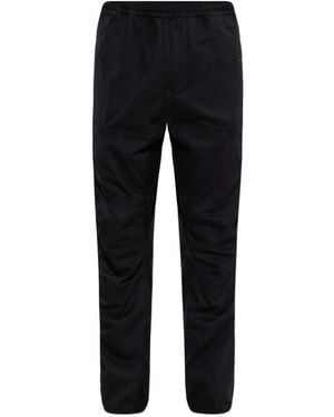 Stone Island Logo-Patch Tapered Trousers - Black