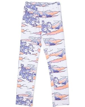 KENZO Printed Leggings - Blue