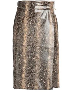 Ganni Printed Wrap Skirt - Natural