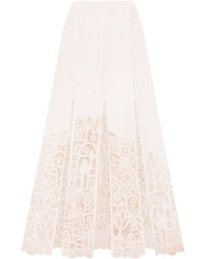 ALÉMAIS Rosemary Embroidered Skirt - White