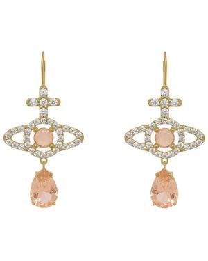Vivienne Westwood Saturn Element Gemstone Earrings - White