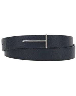 Tom Ford Slim T Reversible Belt - Blue