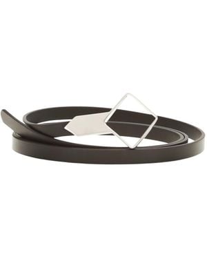The Row Rhombus Leather Belt - White