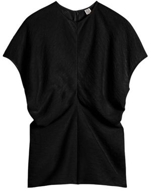 【新品タグ付き】TOTEME シャツ　イエロー　36 25SS】UNISEX バックロゴクルーネックTシャツ イエロー