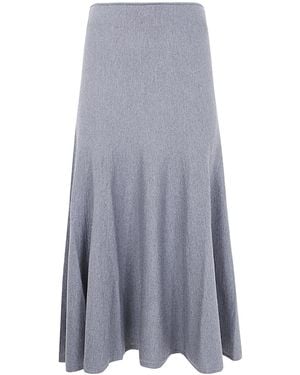 KHAITE Mayu Knitted Skirt - Gray