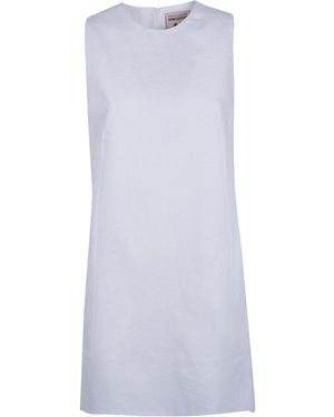 Semicouture Round-Neck Dress - White
