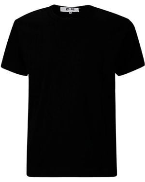 COMME DES GARÇONS PLAY Comme Des Garçons Play Logo Patch Crewneck T-Shirt - Black
