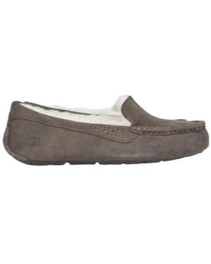 UGG Round-Head Flat Shoes - Grey