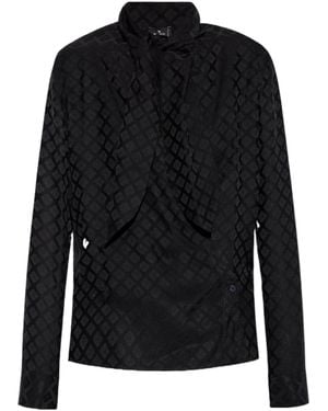 Etro Jacquard Straight Hem Shirt - Black