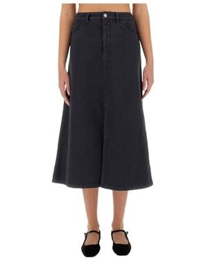 A.P.C. High-Waist Georgia Skirt - Blue