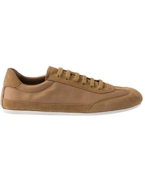 Prada Suede And Fabric Sneakers - Brown