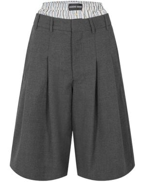 Marine Serre Tailored Shorts - Gray