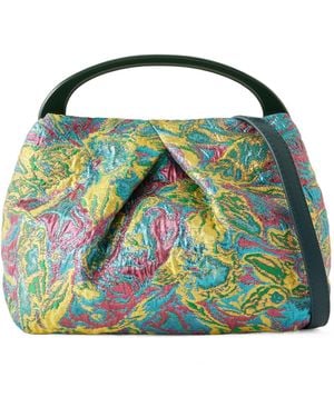 Dries Van Noten Small Print Tote Bag - Green
