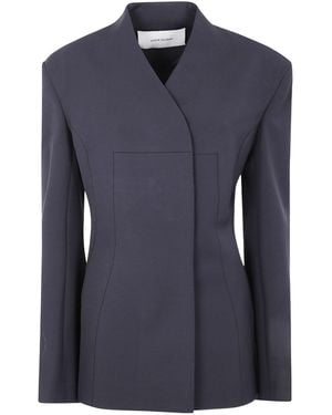 Entire studios Button-Fastening Double-Breasted Coat - Blue