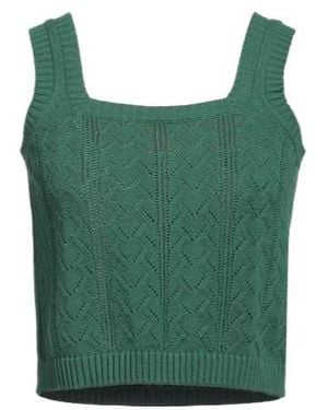 Weekend by Maxmara Sleeveless Cropped Knit Top - Green