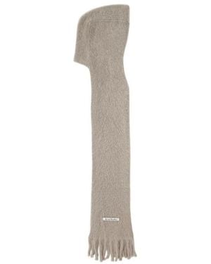 Acne Studios Mohair Wool Scarf - White