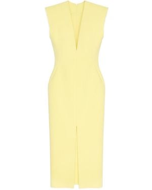 Givenchy V-Neck Pencil Dress - Yellow