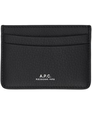 A.P.C. Andre Logo Printed Cardholder - Black