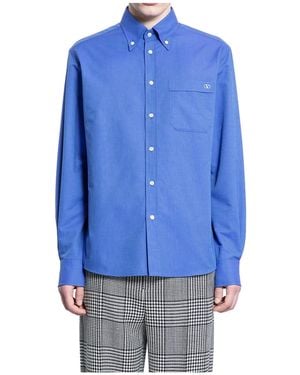 Valentino Vlogo-Embroidered Shirt - Blue