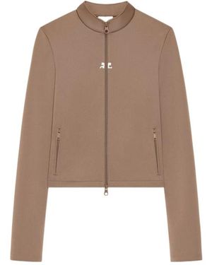 Courreges Courrèges Biker Tracksuit Jacket - Brown