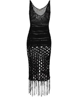Laneus Knitted Tank Dress - Black