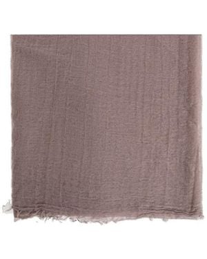Rick Owens Frayed Edge Wool Scarf - Purple