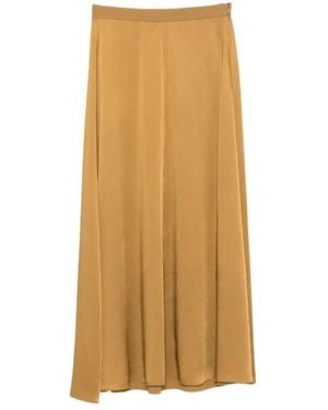 forte_forte Pleated A-Line Skirt - Natural